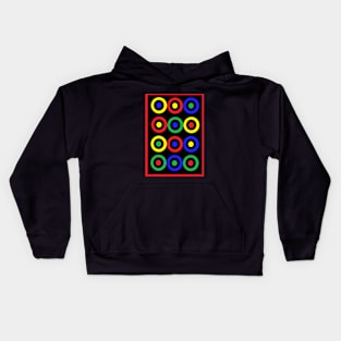 RETRO GAME GEOMETRIC CIRCLES Kids Hoodie